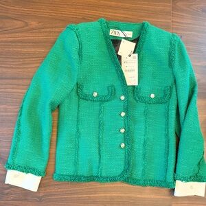 Zara Vibrant Green Blazer